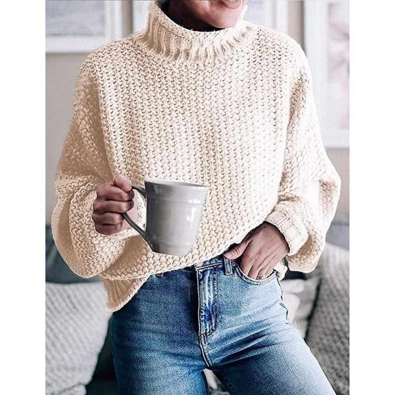 Basic Plain Long Sleeve Sweater