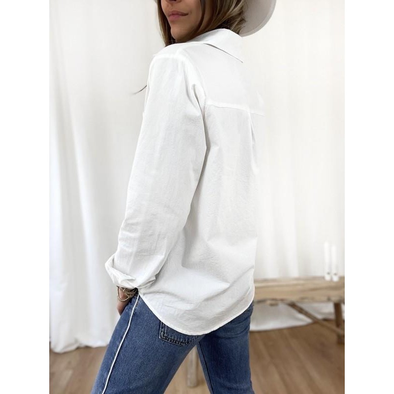 Basic Plain White Long Sleeve Shirt