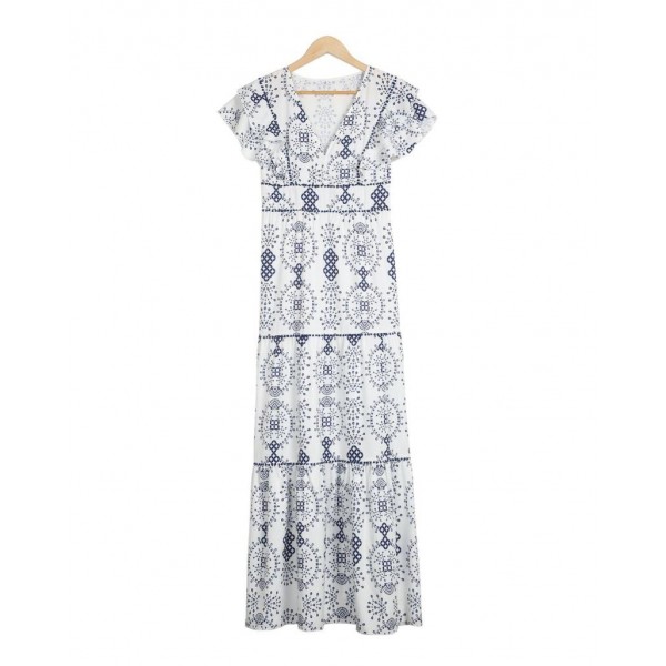 Blown Away By You Printed Maxi Dress