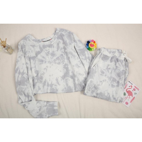 Comfy Tie Dye Print Round Neck Lounge Set