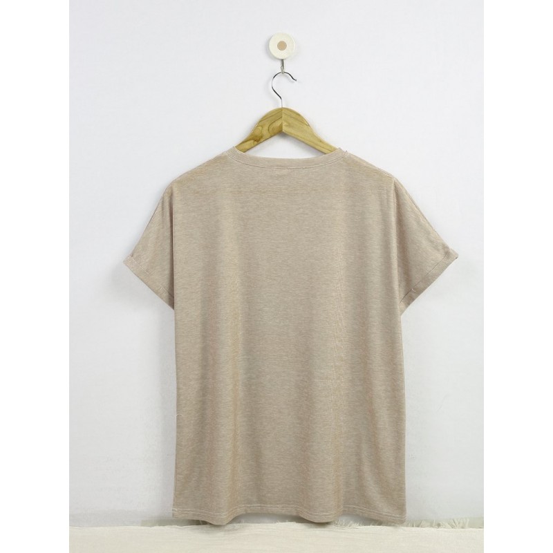 Crew Neck Print Short Sleeve Tee