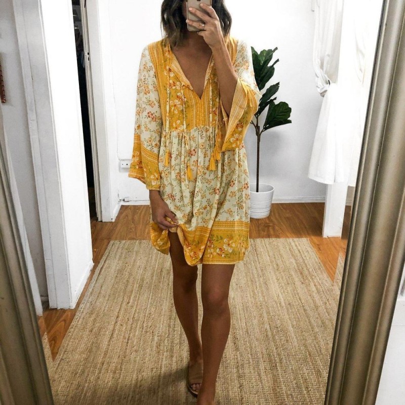 Dancing in the Daisies Printed Mini Dress