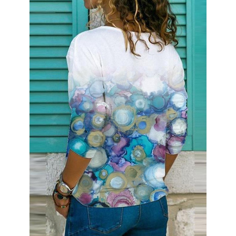 Floating Bubbled Printed Top