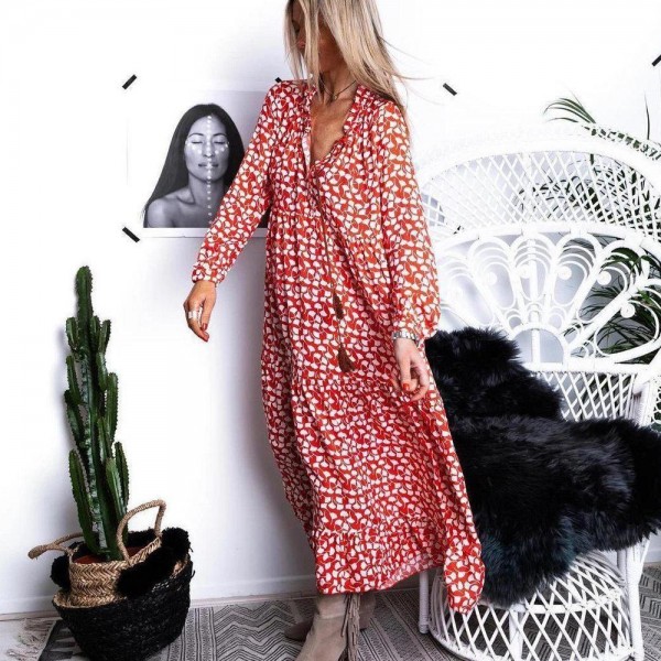 Fresh Love Floral Print Maxi Dress