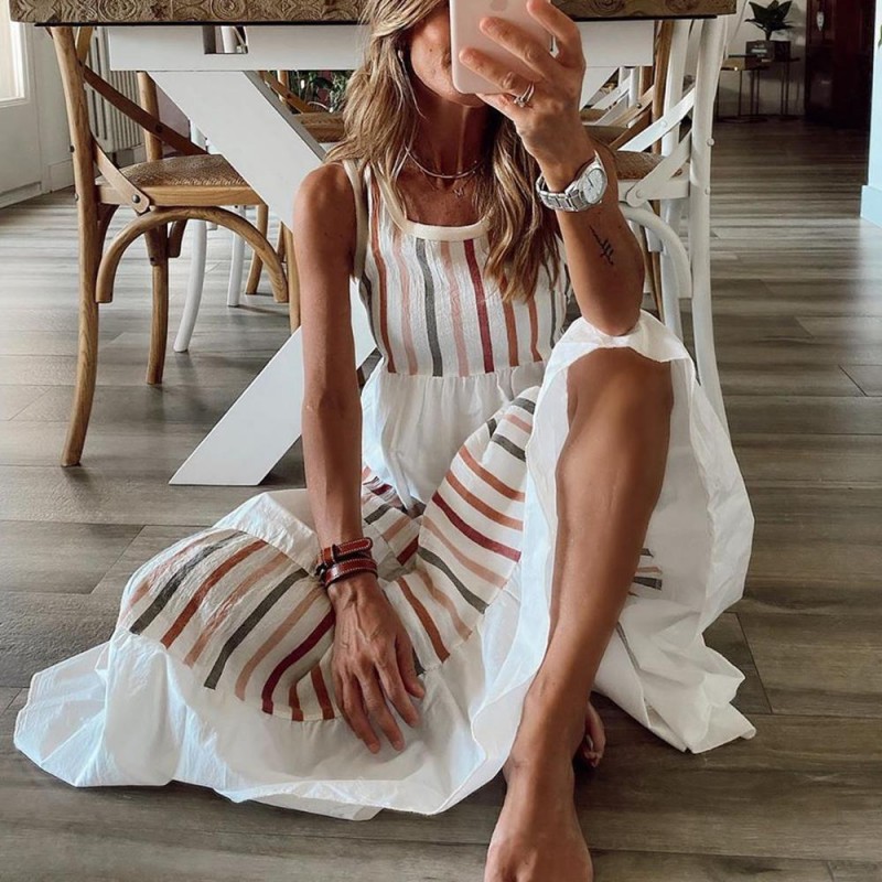 Full of Personality Striped Maxi Dress