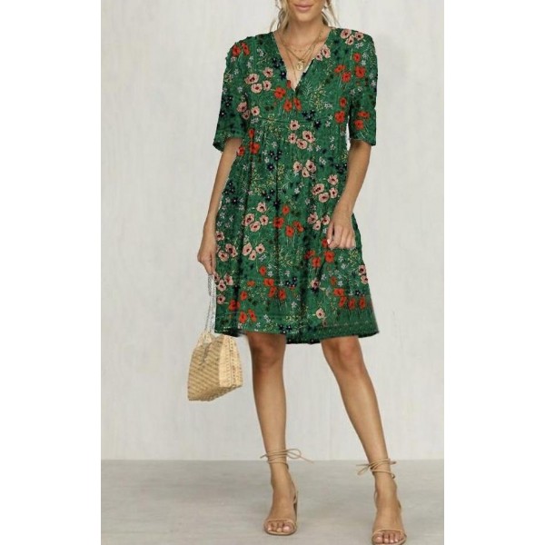 Spring in a Frock Floral Print Dress