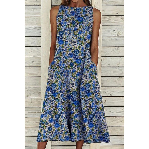 Put Your Records On Floral Print Dress