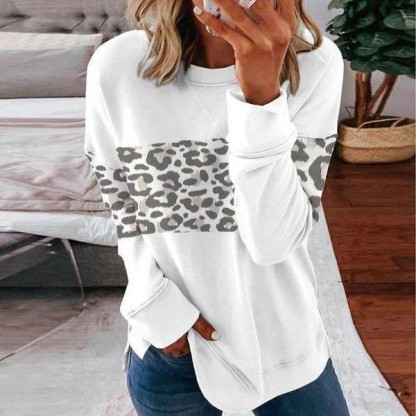 Here Kitty Leopard Print Sweatshirt