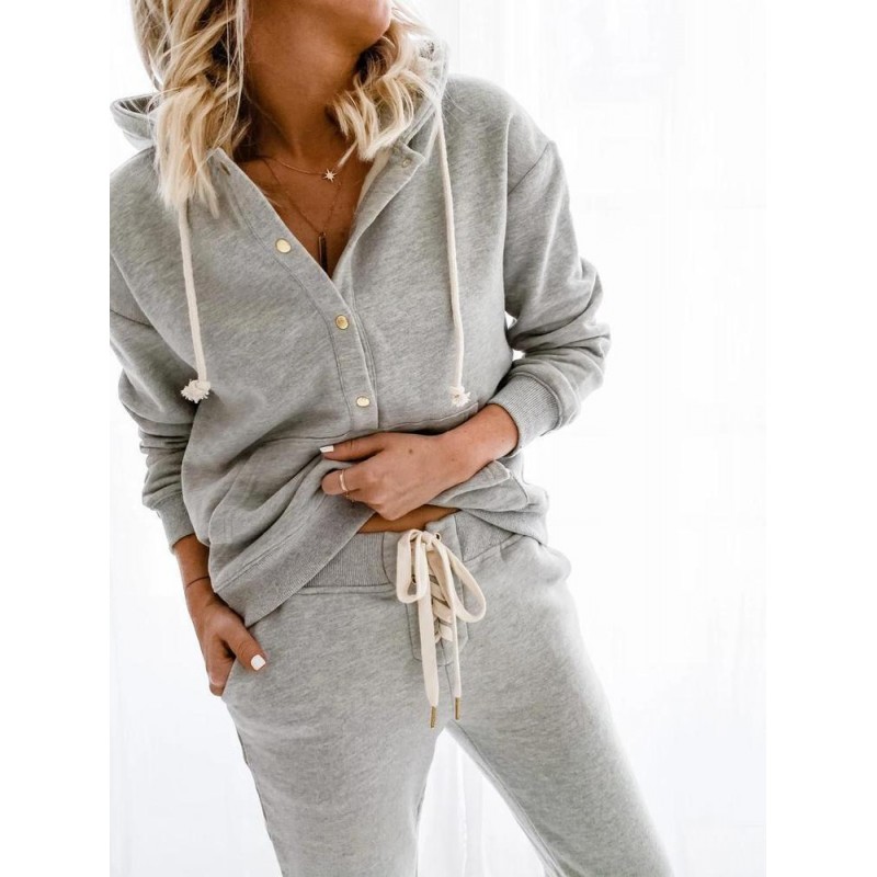 Key to Our Heart Grey Hoodie and Jogger Set