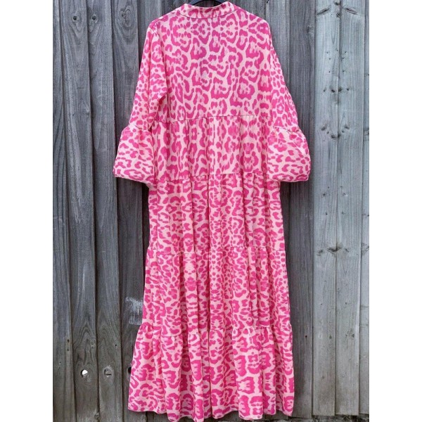 Le Pink Chic Leopard Print Dress