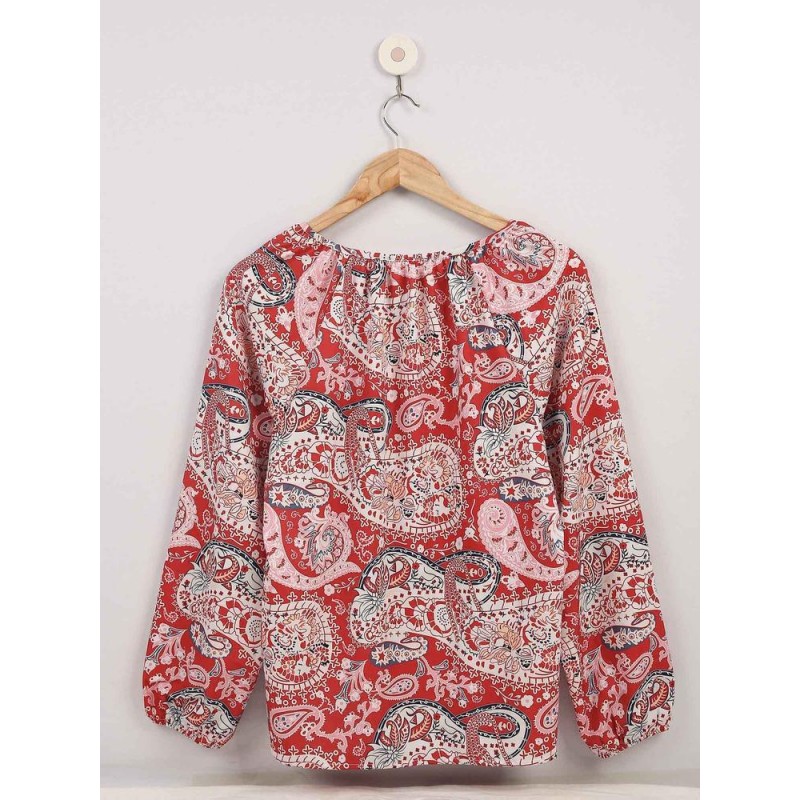 Let’s Do This Paisley Print Blouse