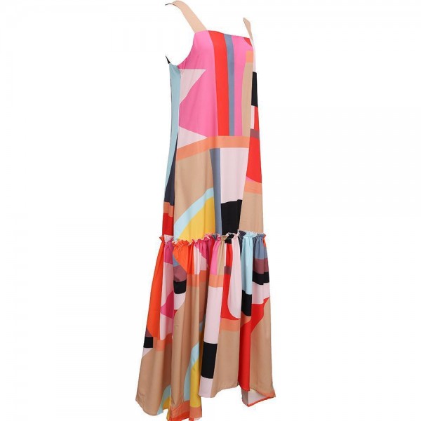 On Display Geo Print Maxi Dress