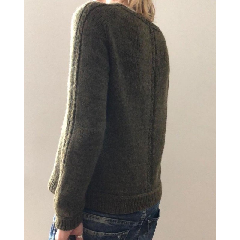 Simple Scoop Neck Long Sleeve Sweater