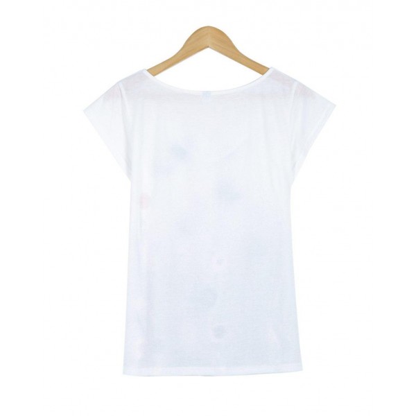 Special Notched Neckline Short Sleeve Tee