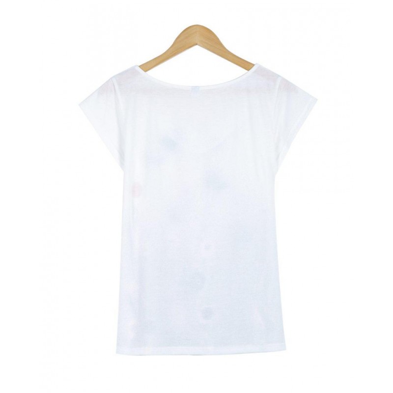 Special Notched Neckline Short Sleeve Tee