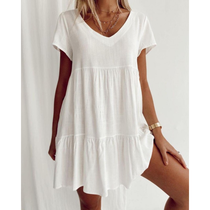 Take it Easy White Mini Dress