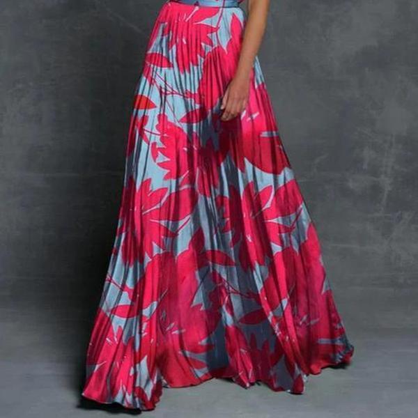 Glamorous Print Sleeveless One Shoulder Maxi Dress