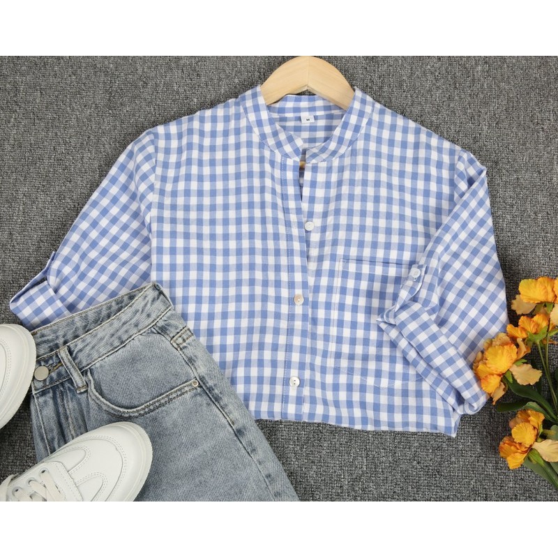 Preppy Plaid Print Short Sleeve Shirt