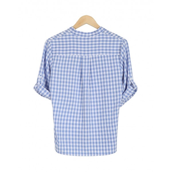 Preppy Plaid Print Short Sleeve Shirt