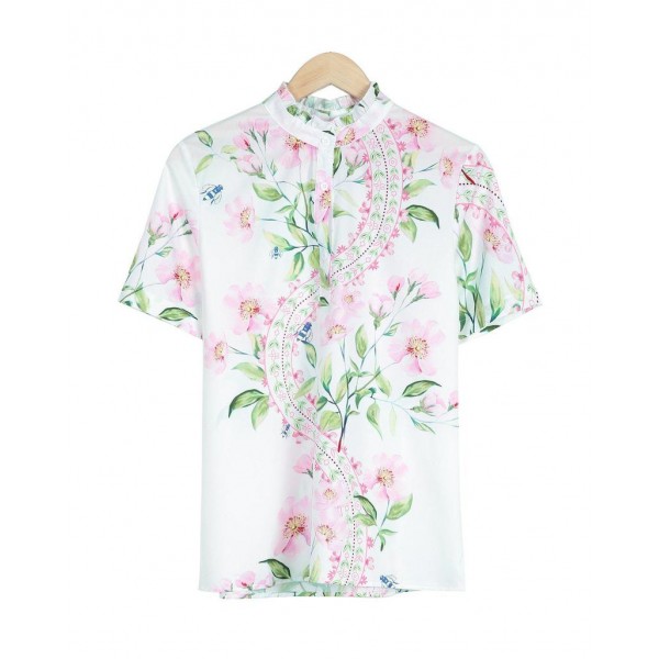 Tea Party Floral Print Blouse