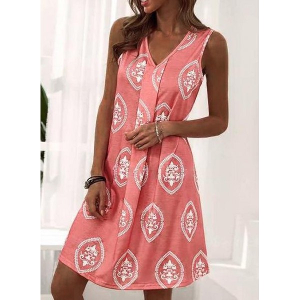 Great State Coral Printed Dress