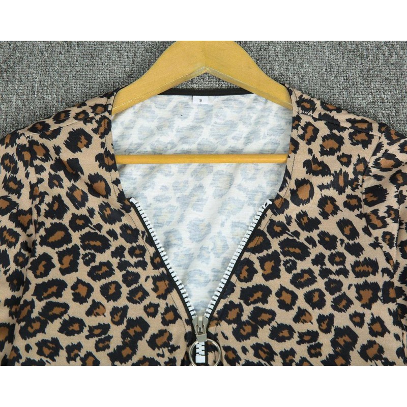 Wild Leopard Print Short Sleeve Top