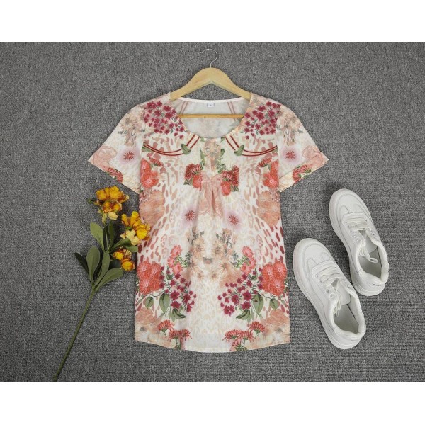 Groovy Print Short Sleeve Top