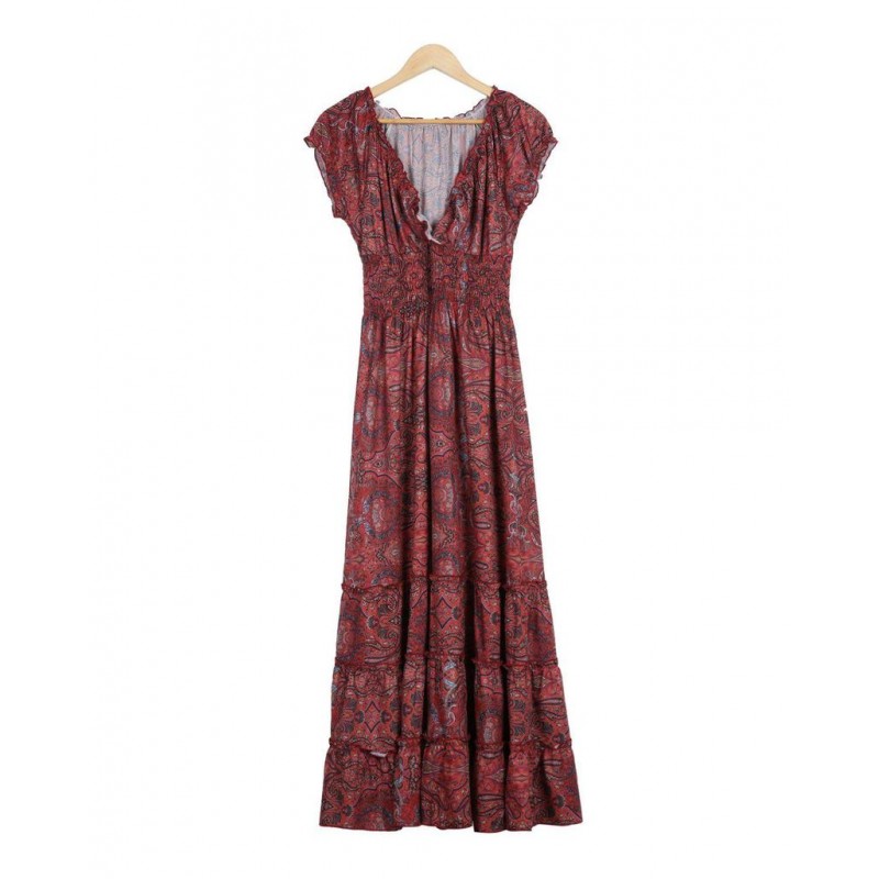 Stop and Stare Paisley Print Maxi Dress