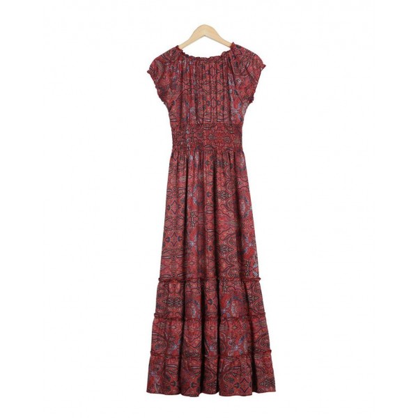 Stop and Stare Paisley Print Maxi Dress