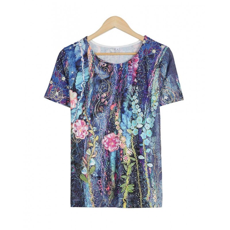 Grovy Print Short Sleeve Top