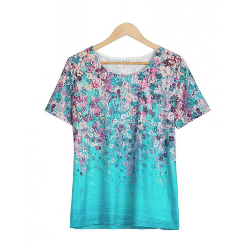 Fresh Print Short Sleeve Top