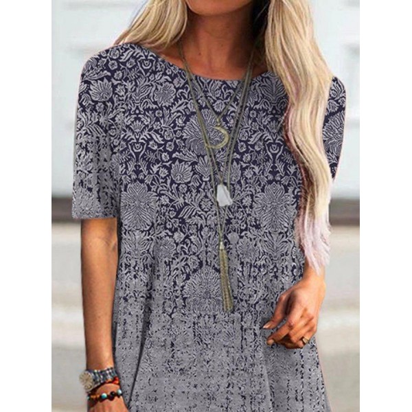 Comfy Round Neck Short Sleeve Top