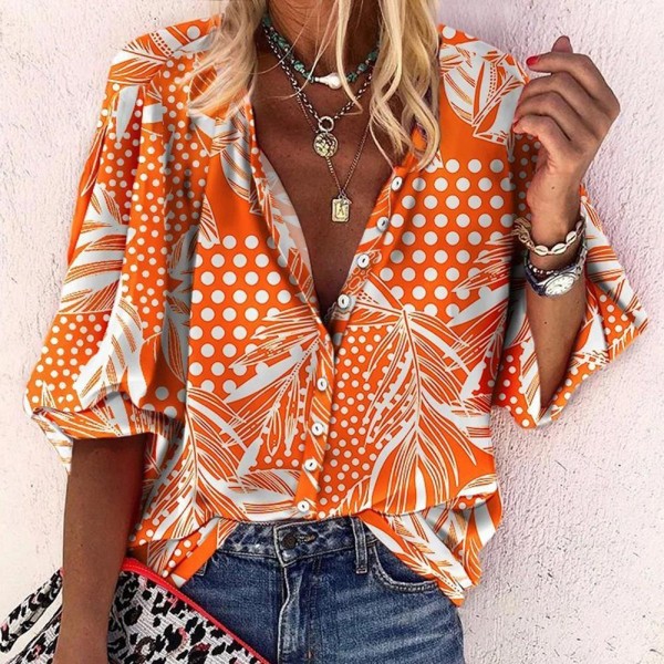 Stunning Orange Print Shirt