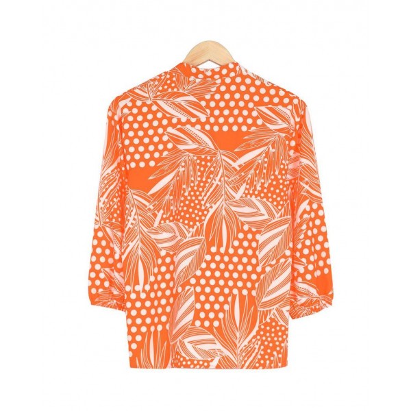 Stunning Orange Print Shirt