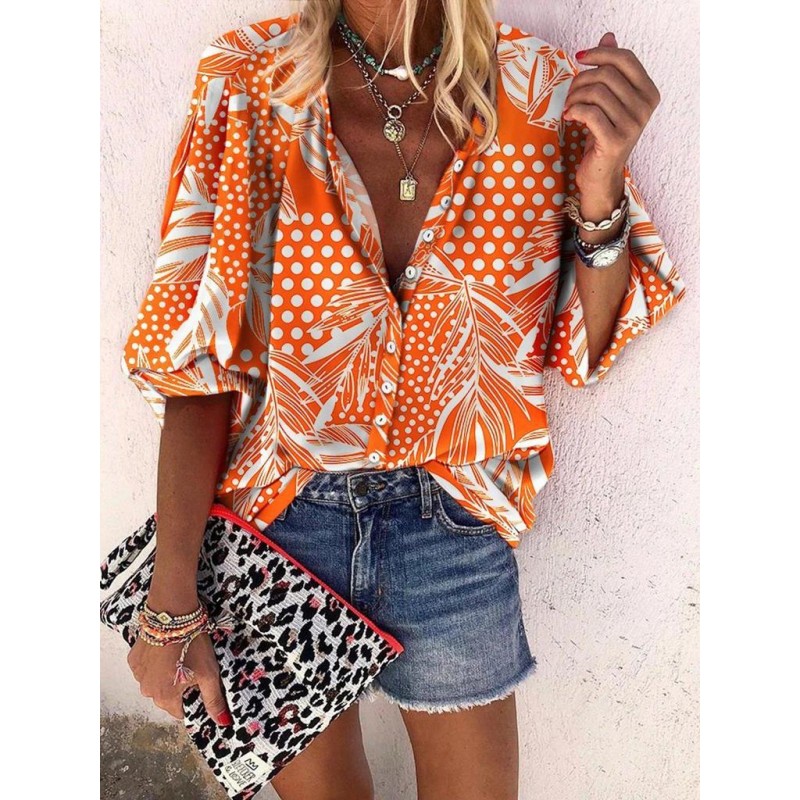 Stunning Orange Print Shirt