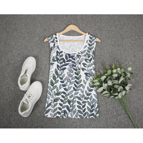 Stylish Print Sleeveless Top