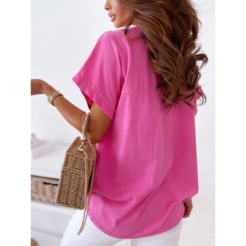 Basic Plain Short Sleeve Top