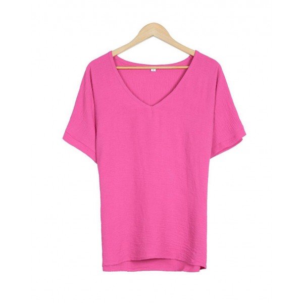 Basic Plain Short Sleeve Top