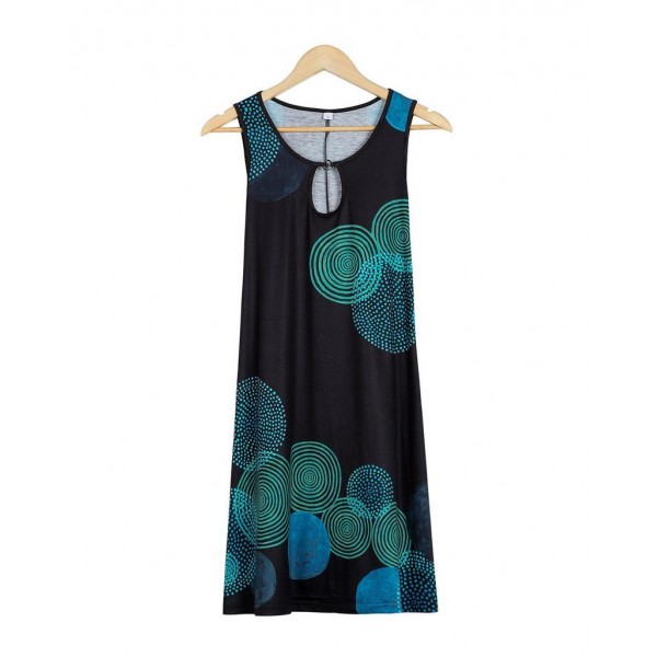 Chic Printed Sleeveless Mini Dress