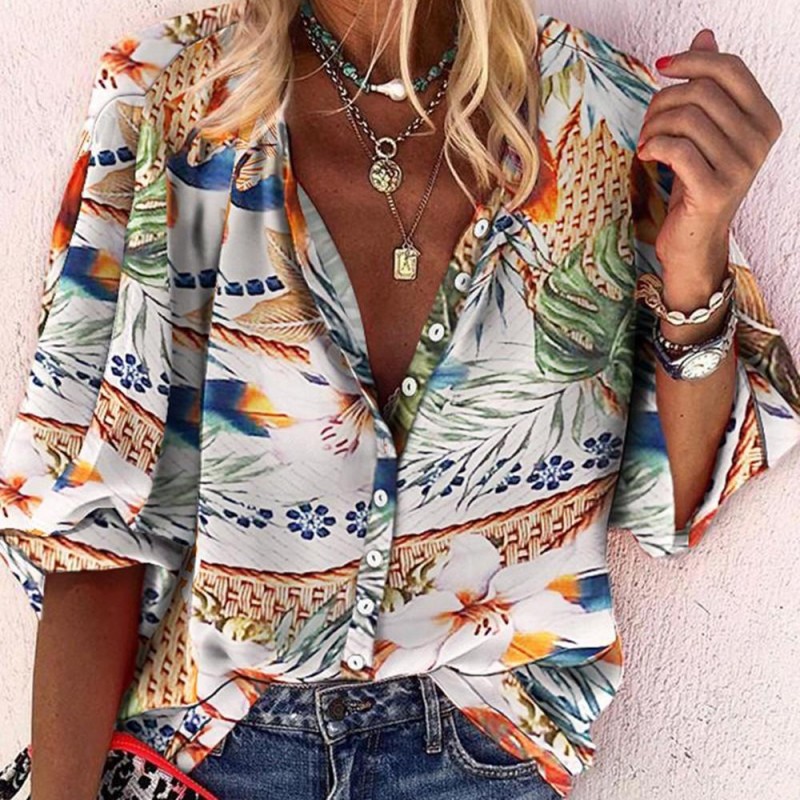 Attractive Printed 3/4 Sleeve Shirt