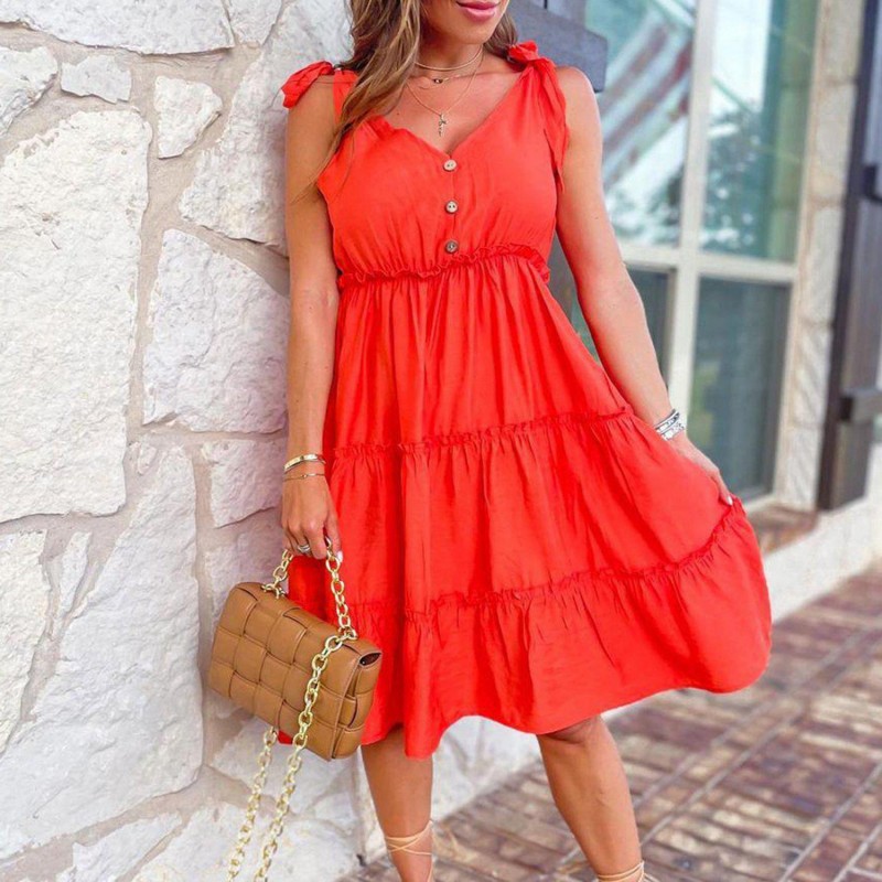 Stunning Sleeveless Plain Mini Dress