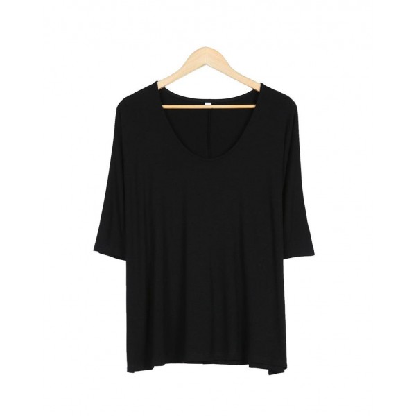 Classy Plain 3/4 Sleeve Top