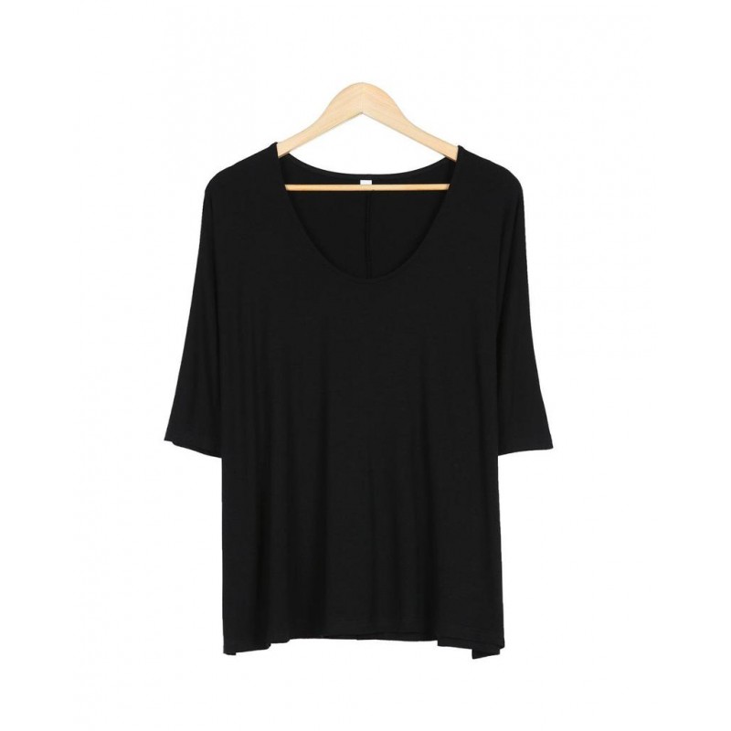 Classy Plain 3/4 Sleeve Top