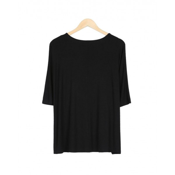 Classy Plain 3/4 Sleeve Top