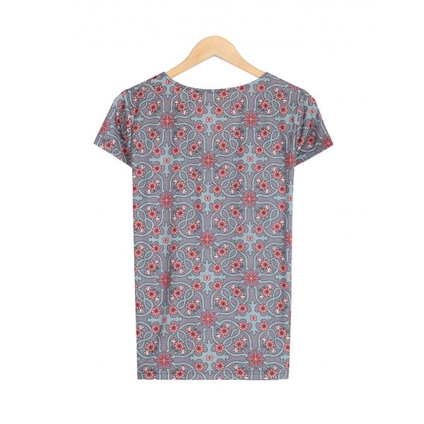 Modern Print Short Sleeve Top