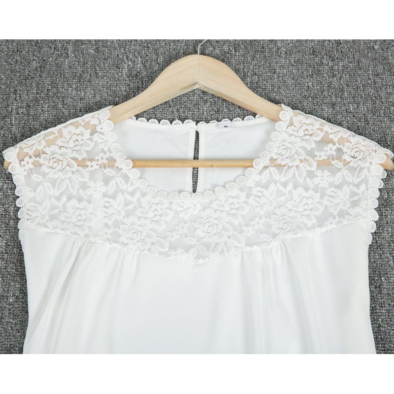 Classy White Plain Sleeveless Top