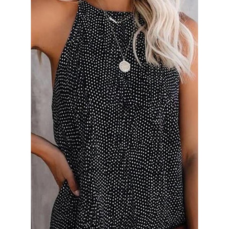 Classy Print Sleeveless Mini Dress