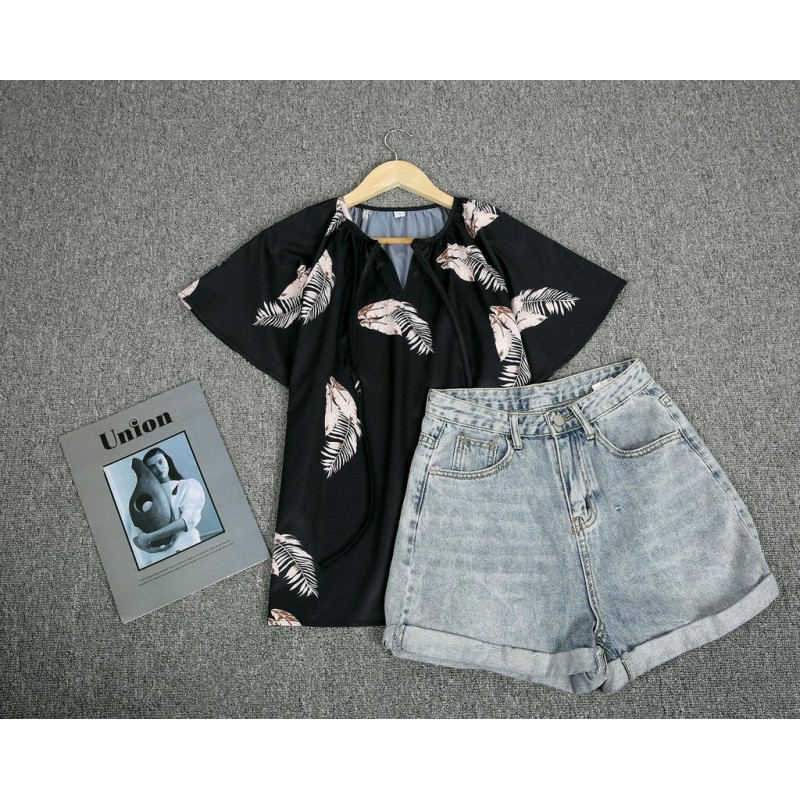 Casual Print Short Sleeve Top