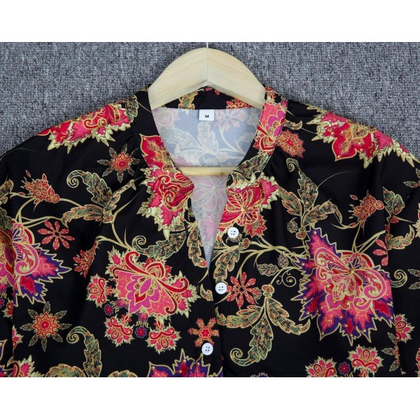 Groovy Print 3/4 Sleeve Shirt