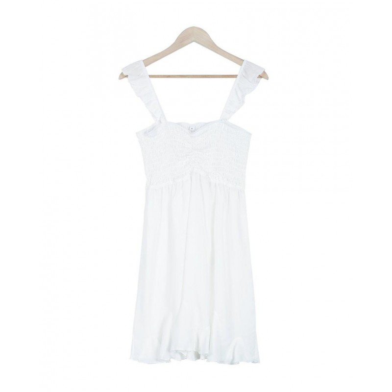 Sweet White Sleeveless Mini Dress